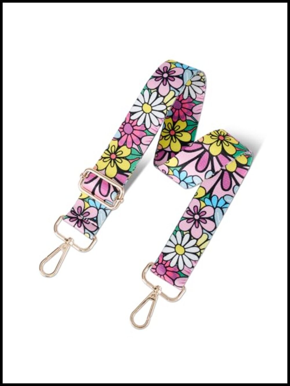 Floral Wide Adjustable Crossbody Purse Strap Replacement